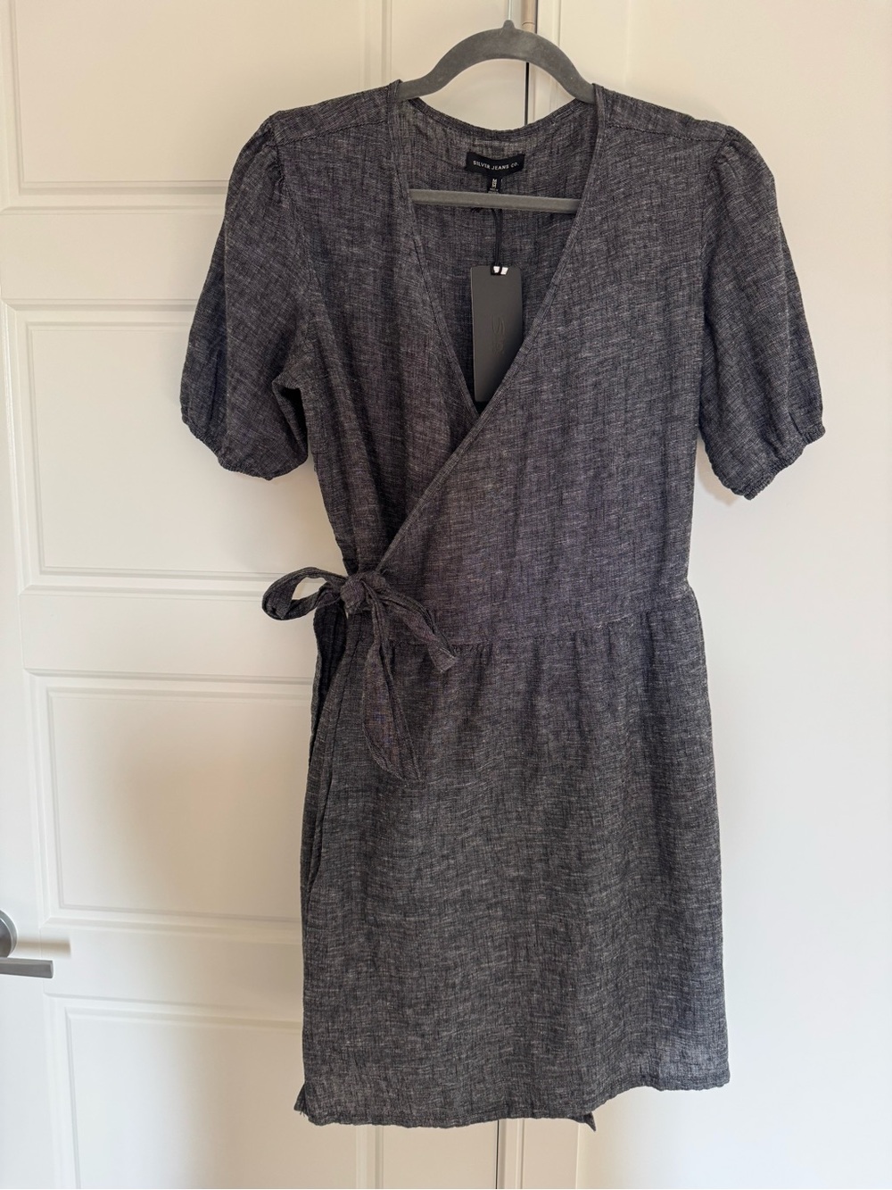 Linen/cotton wrap dress NWT